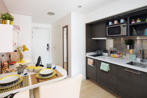 Furnished vs unfurnished student apartments in London,London student flats with a balcony.